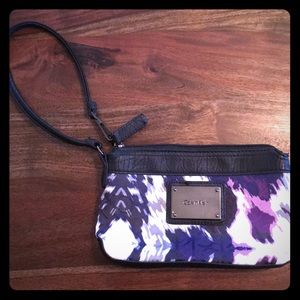 Calvin Klein clutch purple print